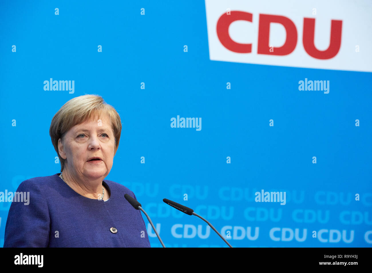 05.11.2018, Berlin, Deutschland - Angela Merkel Vorsitzende der CDU Deutschlands bei einer Pressekonferenz. 00 R 181105 D020 CARO.JPG [MODEL RELEASE: NEIN Stockfoto