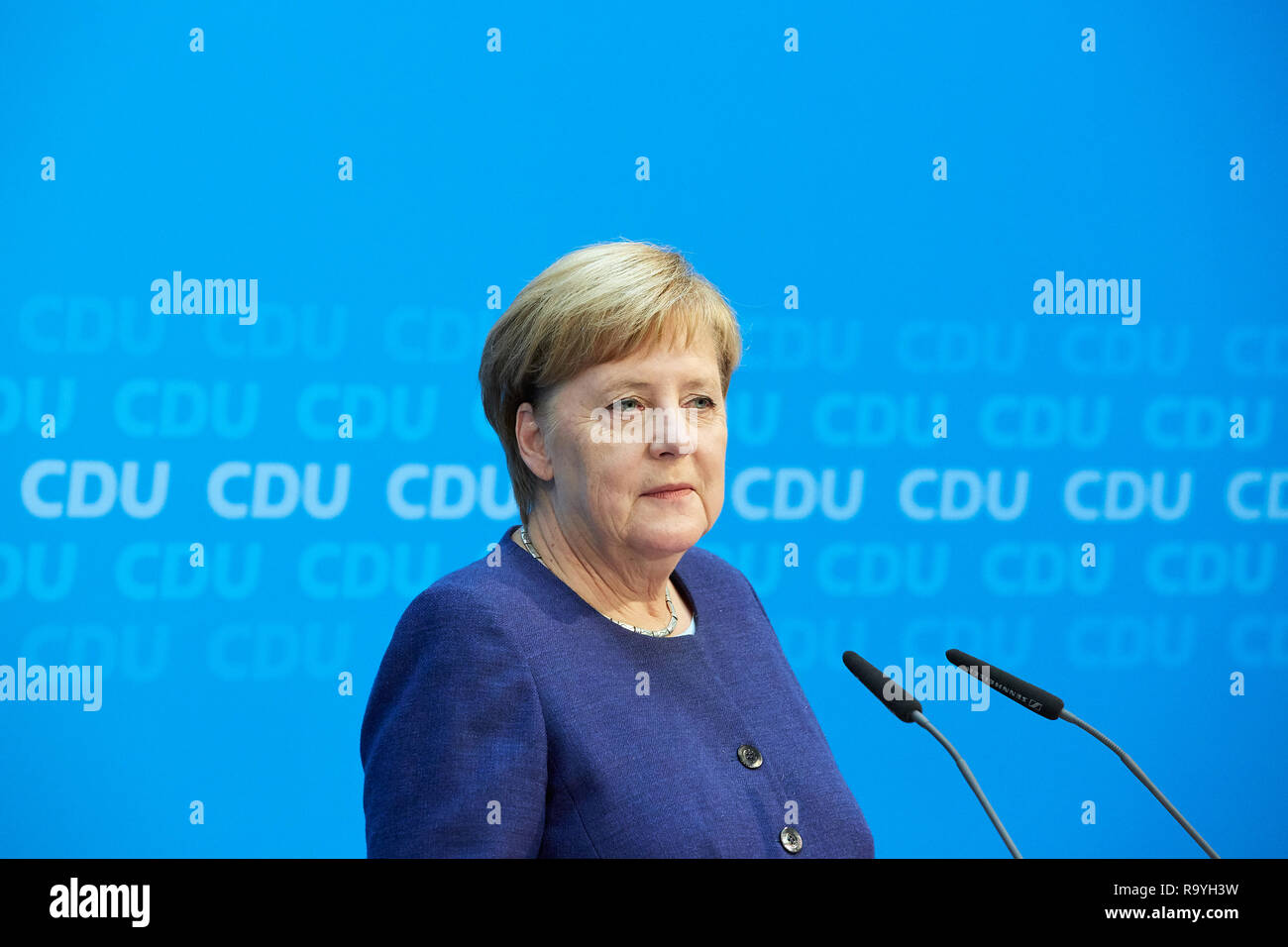 05.11.2018, Berlin, Deutschland - Angela Merkel Vorsitzende der CDU Deutschlands bei einer Pressekonferenz. 00 R 181105 D035 CARO.JPG [MODEL RELEASE: NEIN Stockfoto