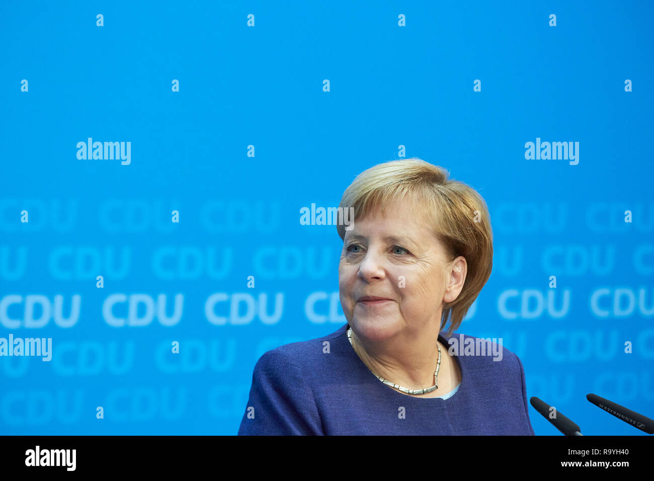 05.11.2018, Berlin, Deutschland - Angela Merkel Vorsitzende der CDU Deutschlands bei einer Pressekonferenz. 00 R 181105 D046 CARO.JPG [MODEL RELEASE: NEIN Stockfoto