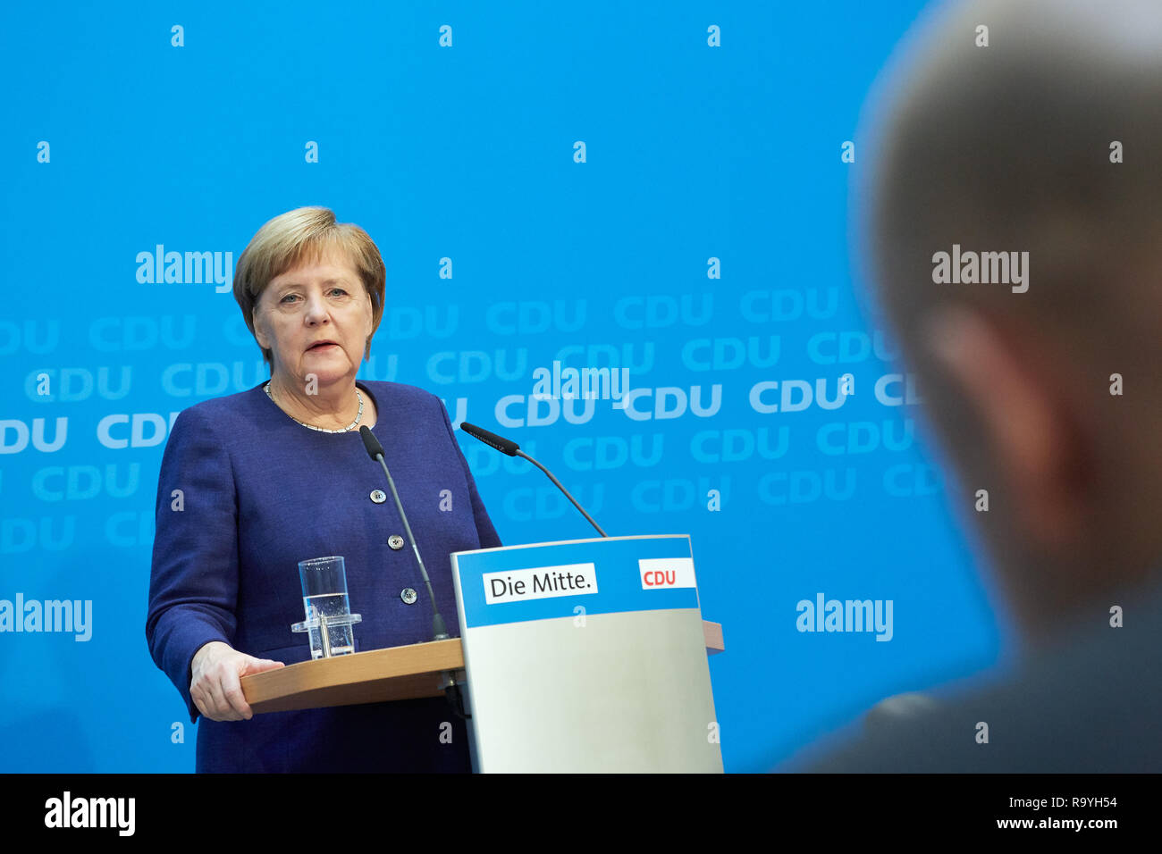 05.11.2018, Berlin, Deutschland - Angela Merkel Vorsitzende der CDU Deutschlands bei einer Pressekonferenz. 00 R 181105 D152 CARO.JPG [MODEL RELEASE: NEIN Stockfoto