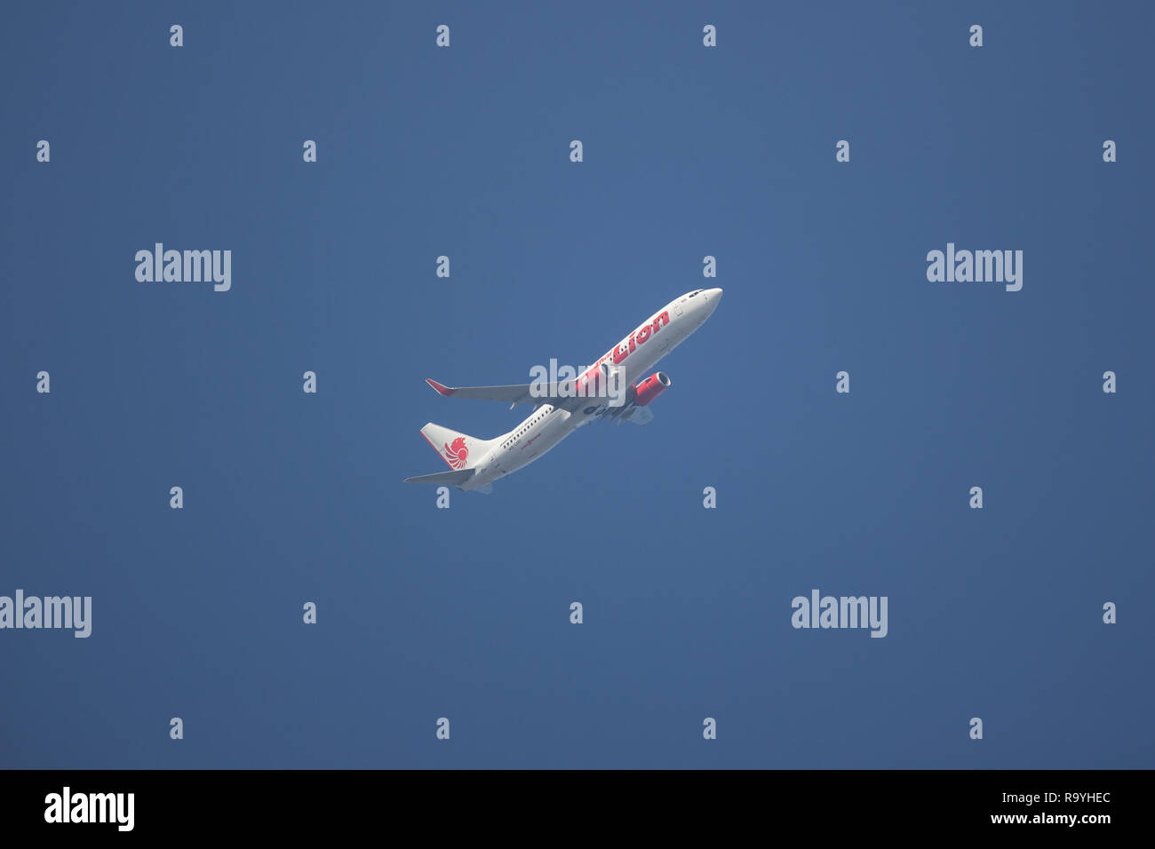 Chiangmai, Thailand - 18. Dezember 2018: HS-LUO Boeing 737-800 der Thai Lion Air Airline. Von Chiangmai Flughafen in Bangkok. Stockfoto