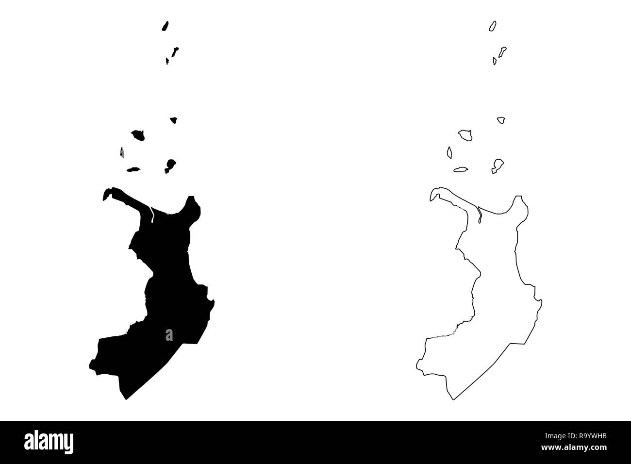 Cagayan Valley (Regionen und Provinzen der Philippinen, die Republik der Philippinen) Karte Vektor-illustration, kritzeln Skizze Region II-Karte Stock Vektor