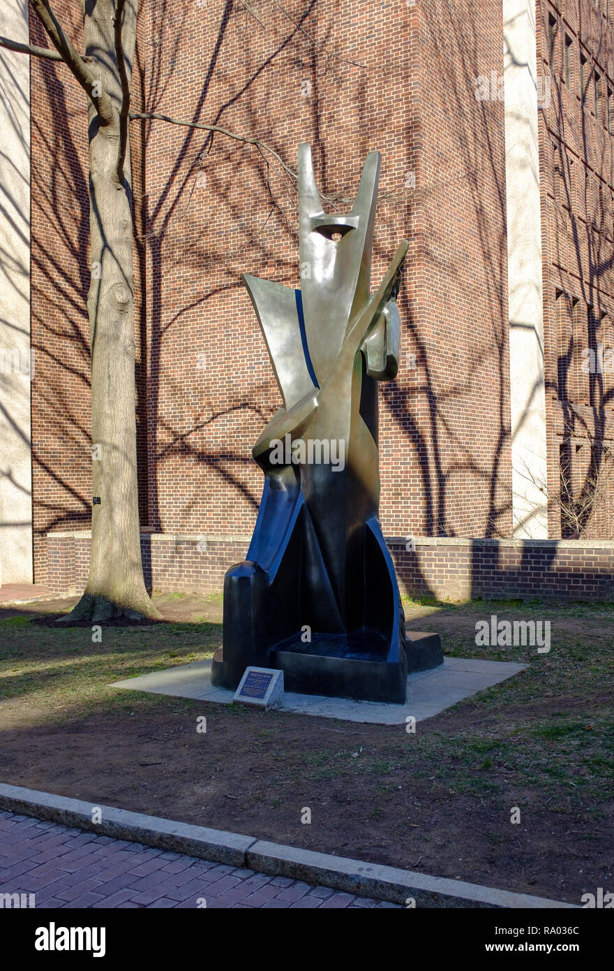 König Salomo Skulptur, Campus der Universität von Pennsylvania, Philadelphia, Pennsylvania, USA Stockfoto