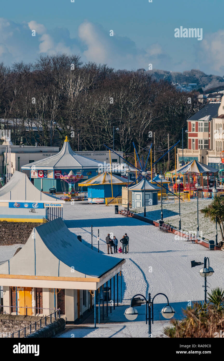 Schneefall auf Barry Island Dezember 2010 Credit: Phillip Roberts Stockfoto