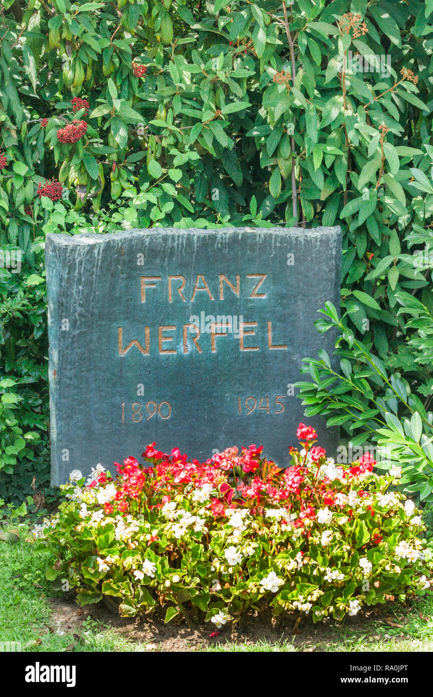 Grabstätte der österreichische Schriftsteller Franz Werfel Stockfoto