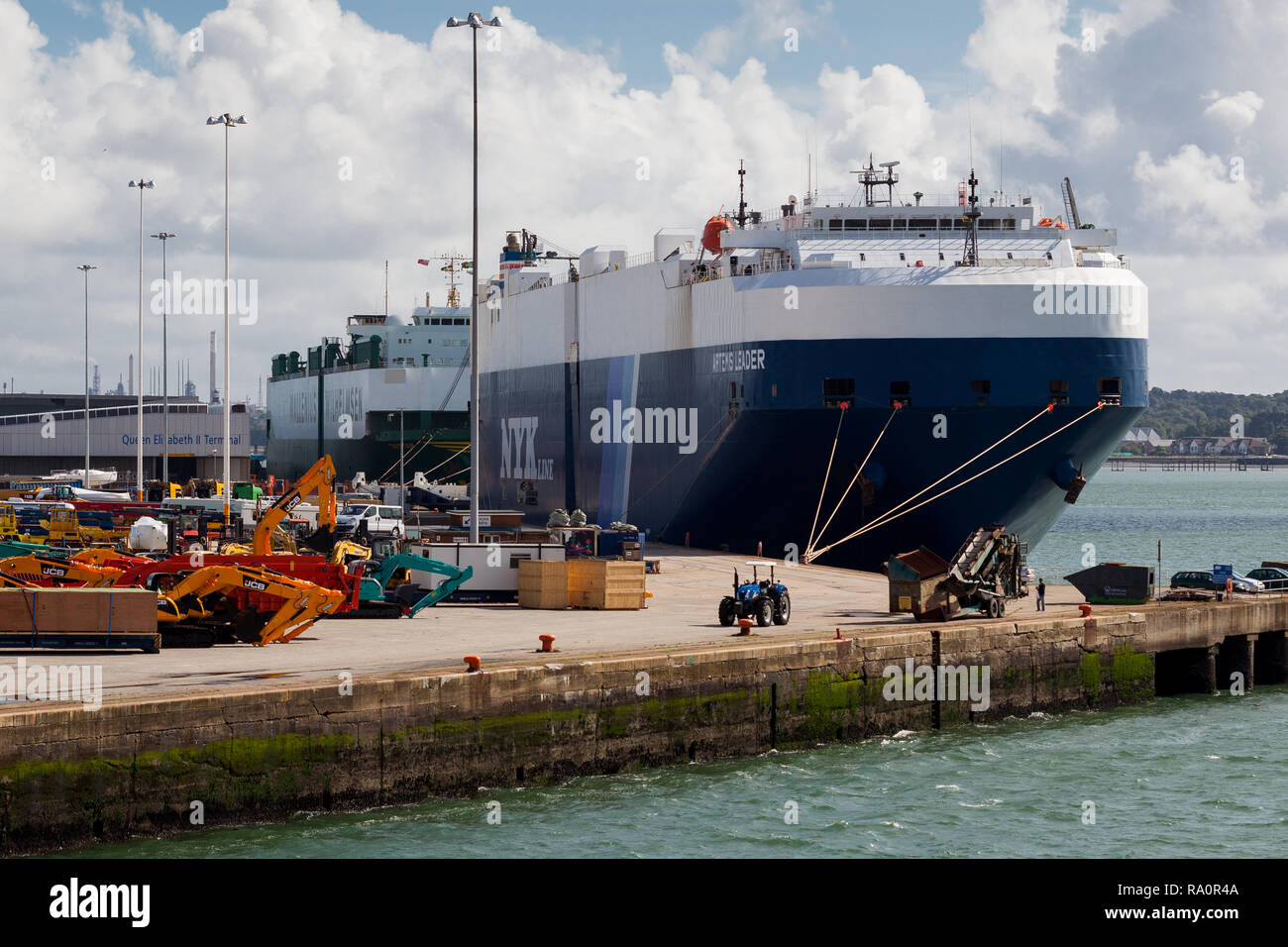 Southampton Docks. Fahrzeug Transporter terminal. England-UK Stockfoto