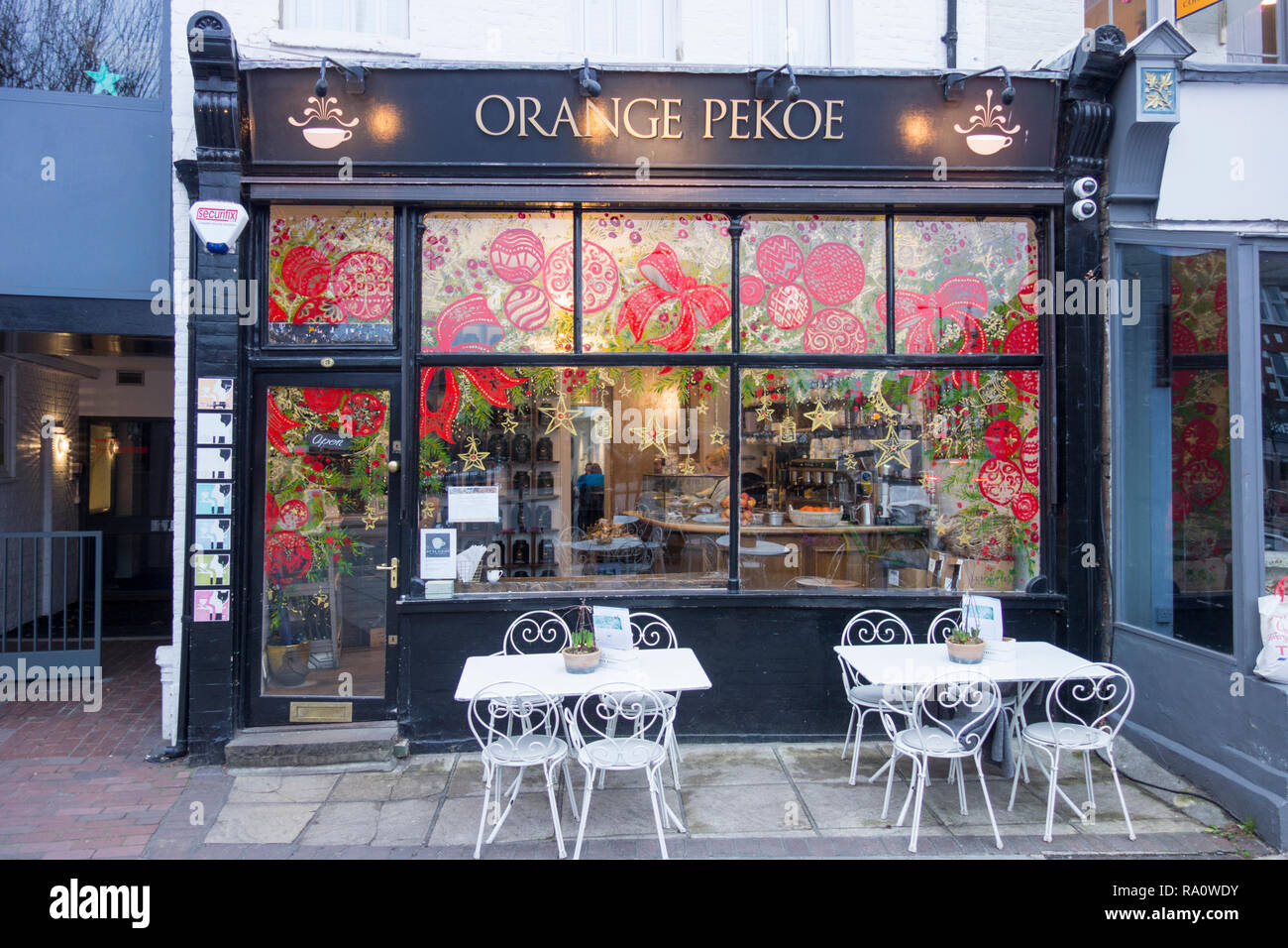 Orange Pekoe Cafe und Tee, White Hart Lane, Barnes, London, SW13, Großbritannien Stockfoto