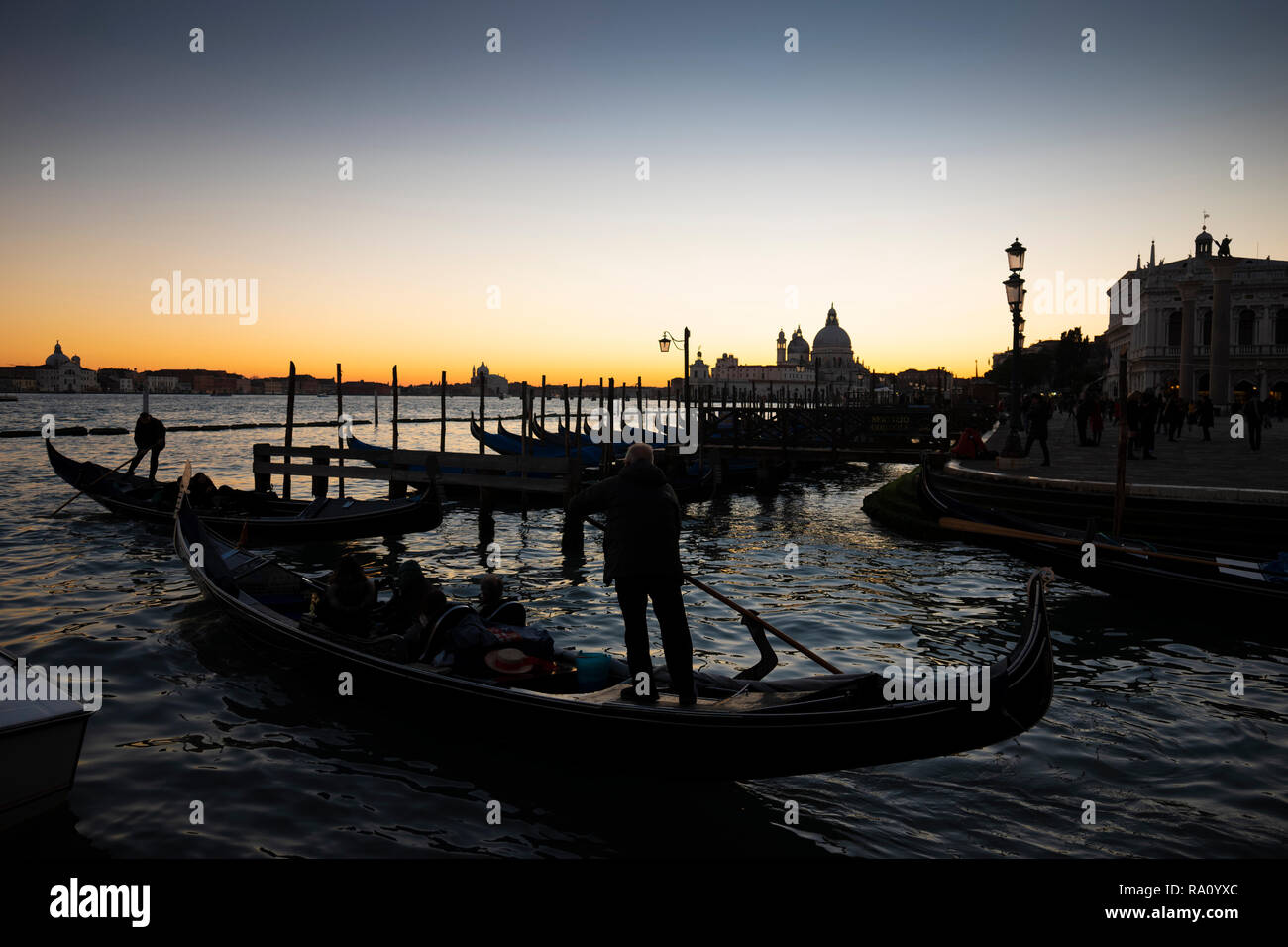 Sonnenuntergang, San Marco, Venedig, Italien. Stockfoto