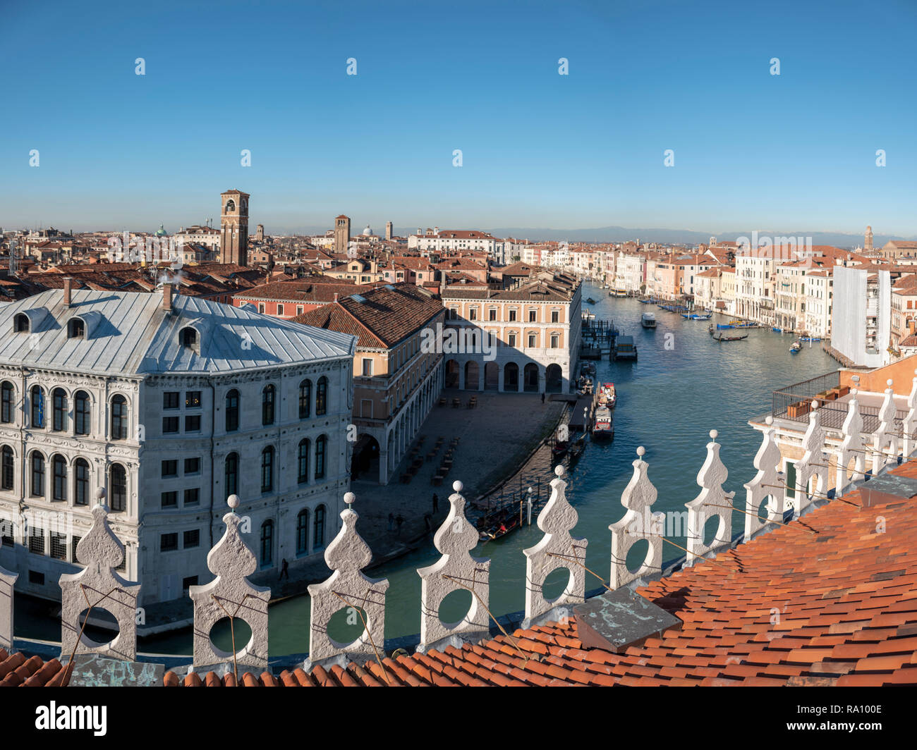 Blick von T Fondaco dei Tedaschi lifestyle Kaufhaus, Venedig, Italien. Stockfoto