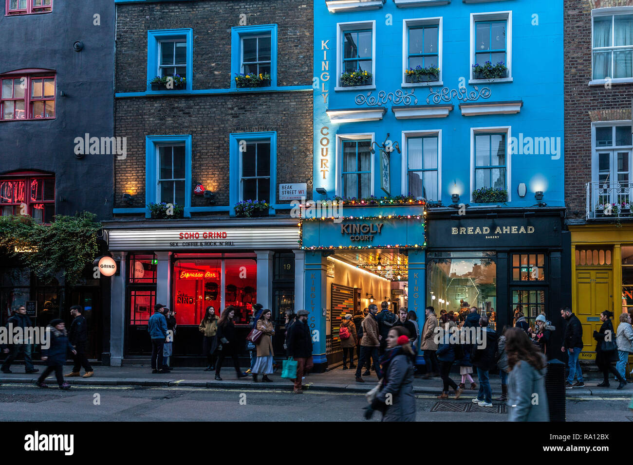 Schnabel Street, Soho, London, England, UK. Stockfoto
