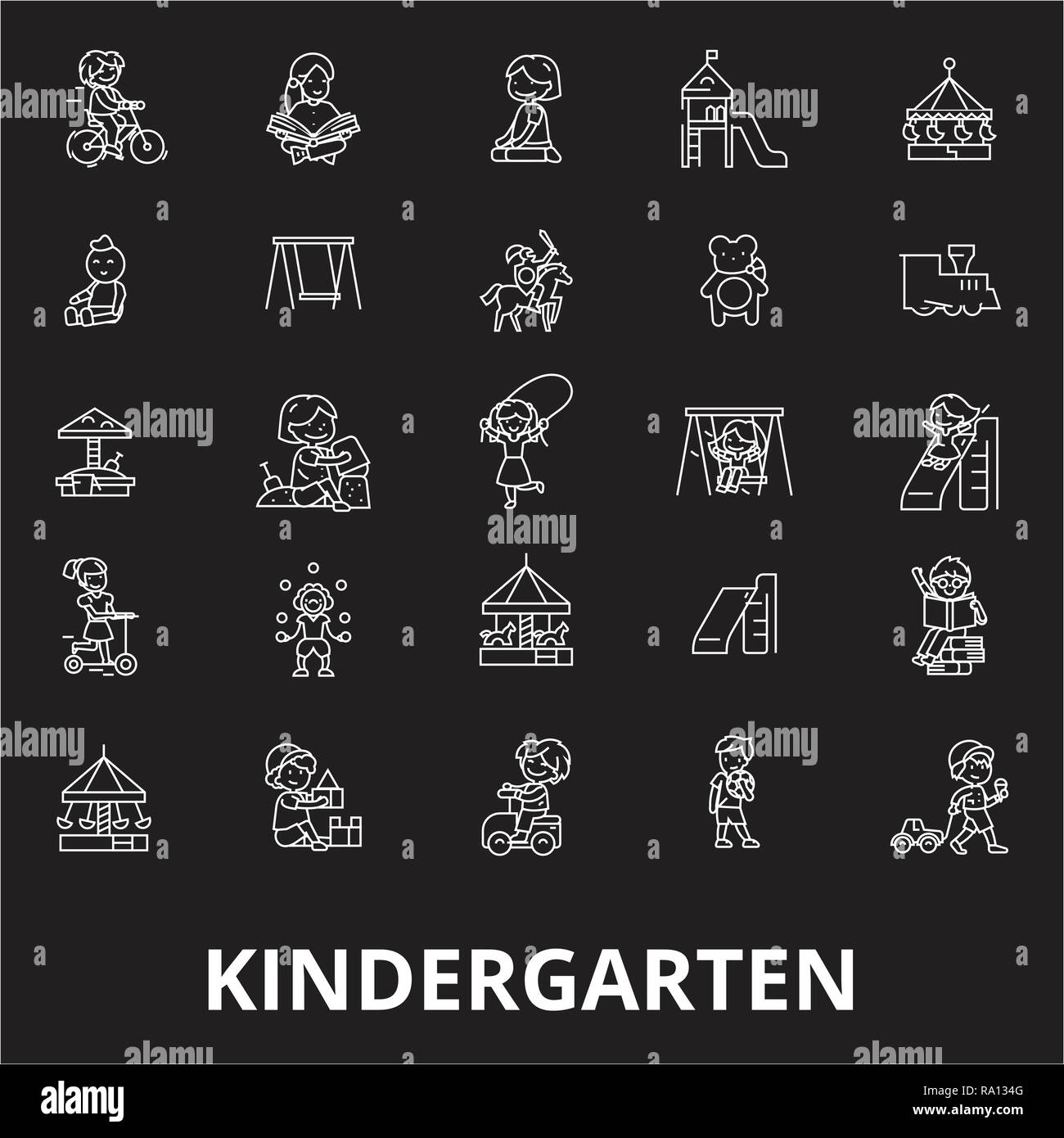 Kindergarten Symbole Stock-Vektorgrafiken kaufen - Alamy