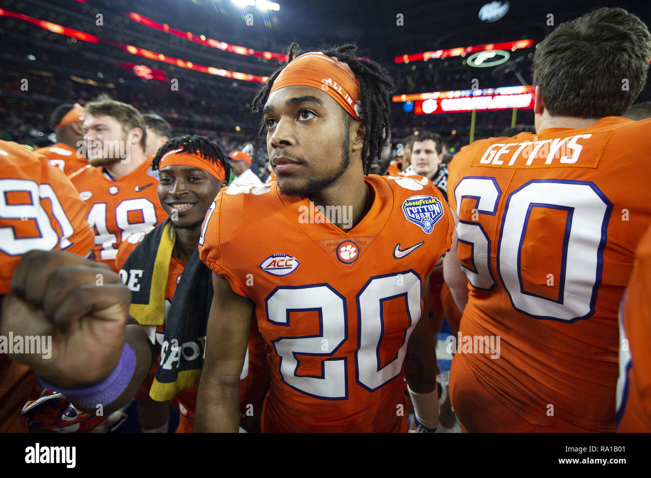 Arlington, Texas, USA. 29 Dez, 2018. Clemson postgame Spaß. Credit: Hoss McBain/ZUMA Draht/Alamy leben Nachrichten Stockfoto