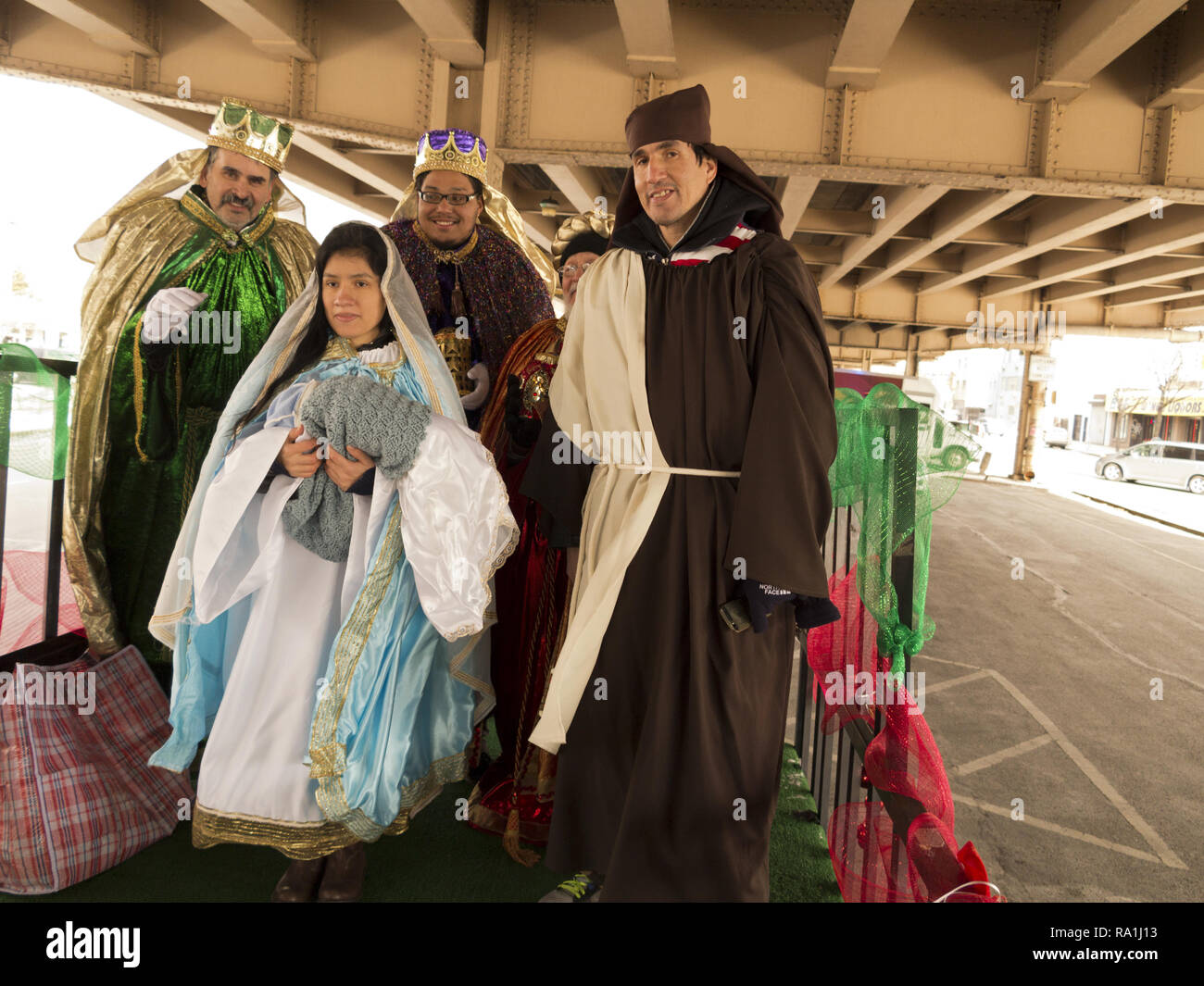 Die jährlichen Drei Könige Day Parade in der Williamsburg Abschnitt von Brooklyn, 2015. Stockfoto