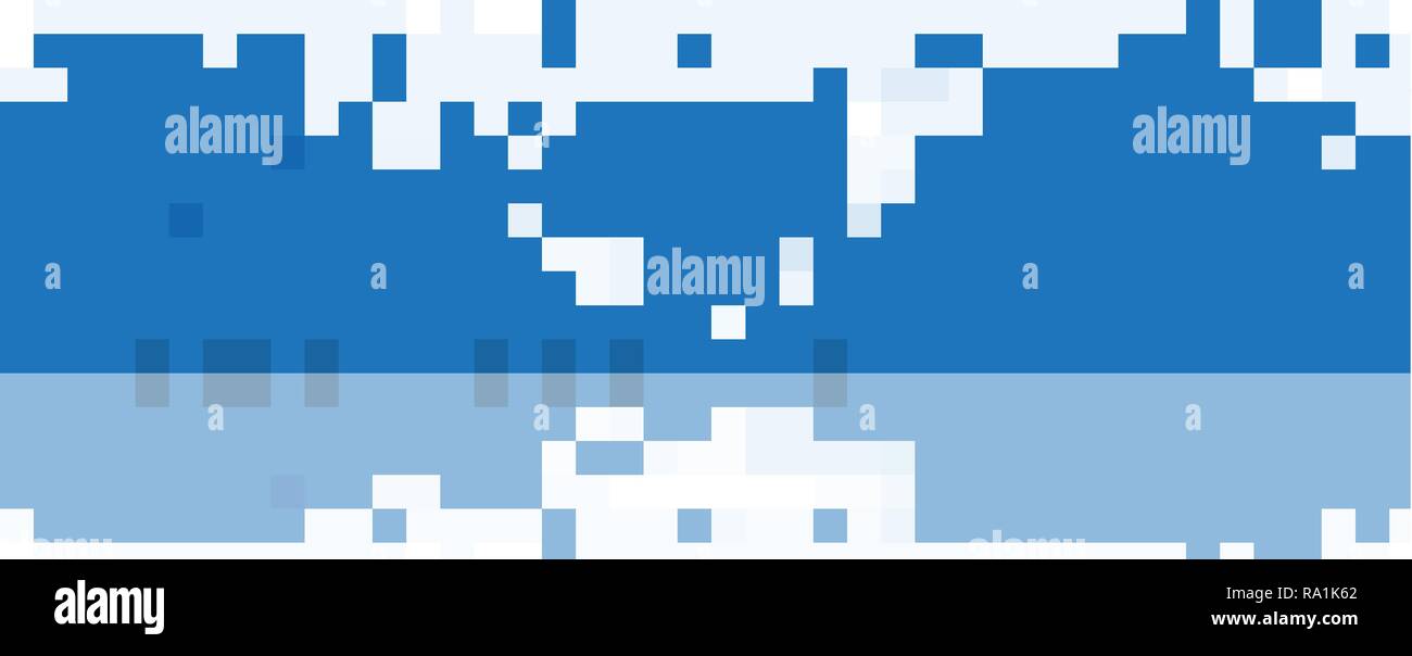 Überblick Willkommen in Italien die Skyline der Stadt mit blauen Gebäude und Reflexionen. Berühmte Sehenswürdigkeiten in Italien. Vector Illustration. Reise und Tourismus Konzept Stock Vektor