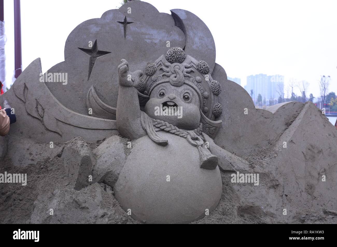 Chengdu, China. 30 Dez, 2018. Der sand Sculpture Park in Chengdu. Credit: SIPA Asien/Pacific Press/Alamy leben Nachrichten Stockfoto