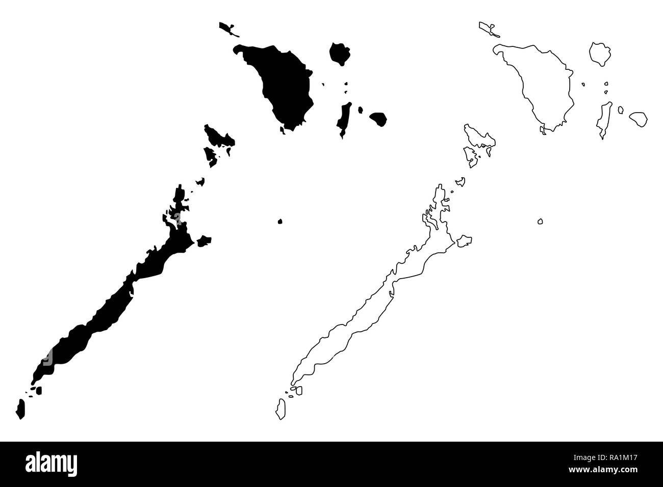 Mimaropa Region (Regionen und Provinzen der Philippinen, die Republik der Philippinen) Karte Vektor-illustration, kritzeln Skizze Southern Tagalog Main Stock Vektor