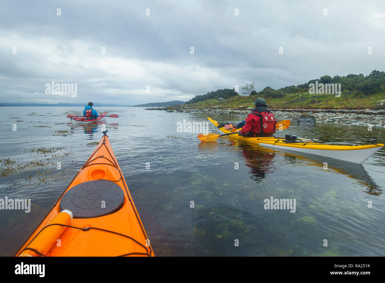 Kajak um die Insel Bute, Firth of Clyde, Argyll and Bute, Schottland Stockfoto