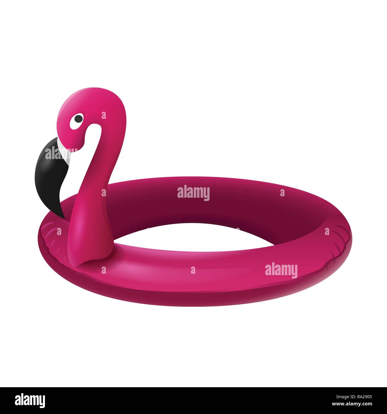 Flamingo Aufblasbarer Schwimmring 76x55cm - Süßer Tierring Für Kinder 2-6 Jahre