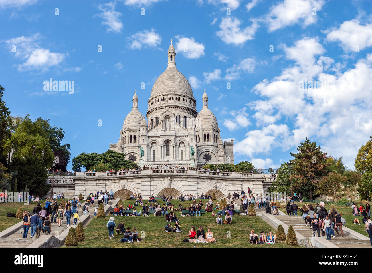 Sacre Coeur Basilika am Montmartre - Paris, Frankreich Stockfoto Sacre Coeur Basilika am Montmartre - Paris, Frankreich Stockfoto