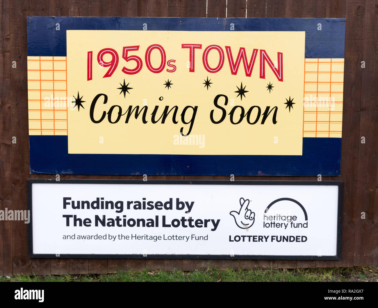 Heritage Lottery finanziertes Projekt an Beamish Museum, eine 50er Stadt, North East England, Großbritannien Stockfoto