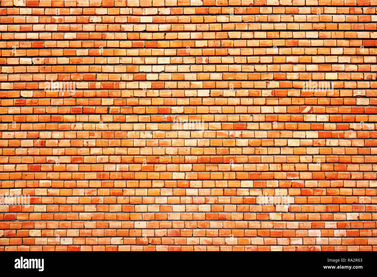 Textur von Orange brick wall bereit für Ihr Design Stockfoto