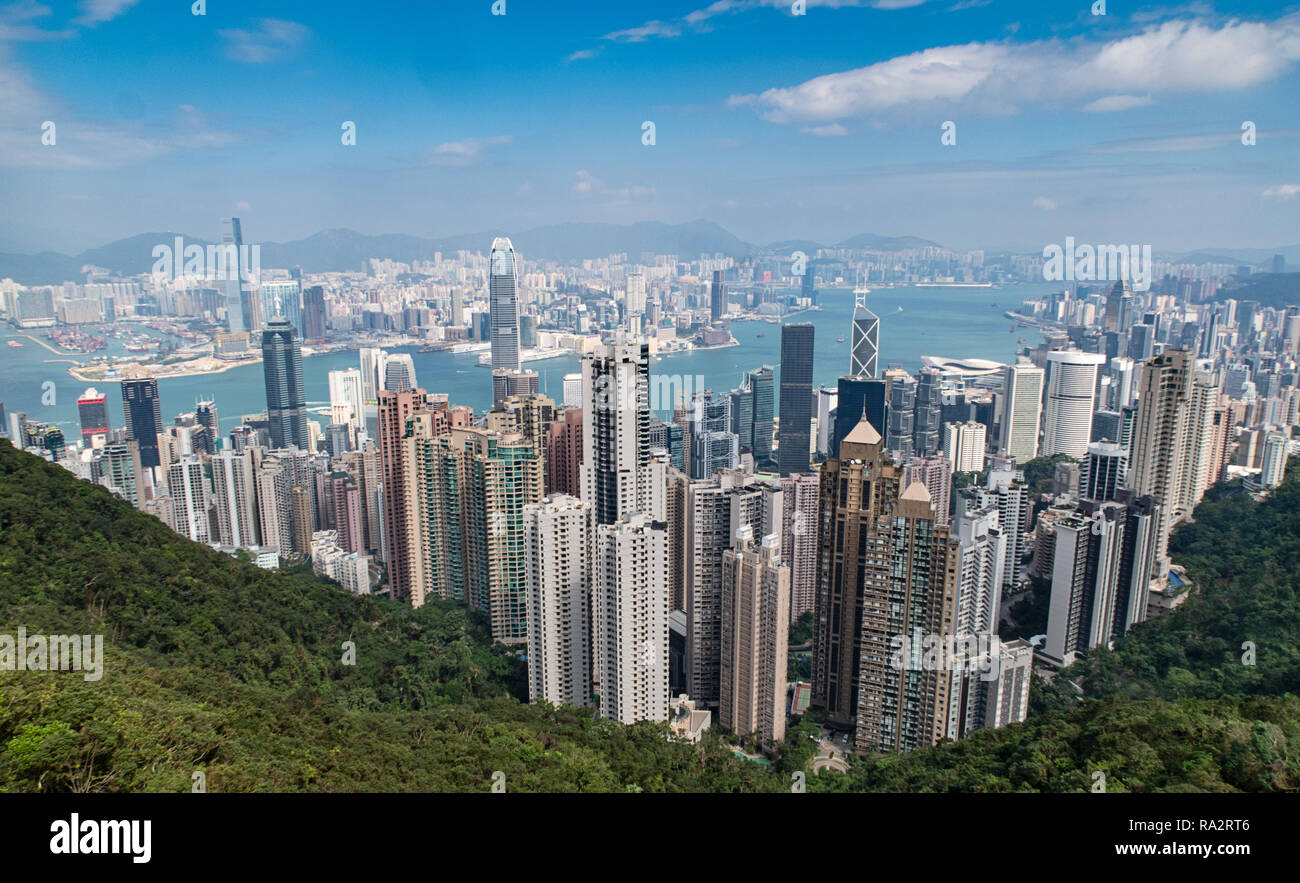 Hong Kong vom Gipfel Stockfoto