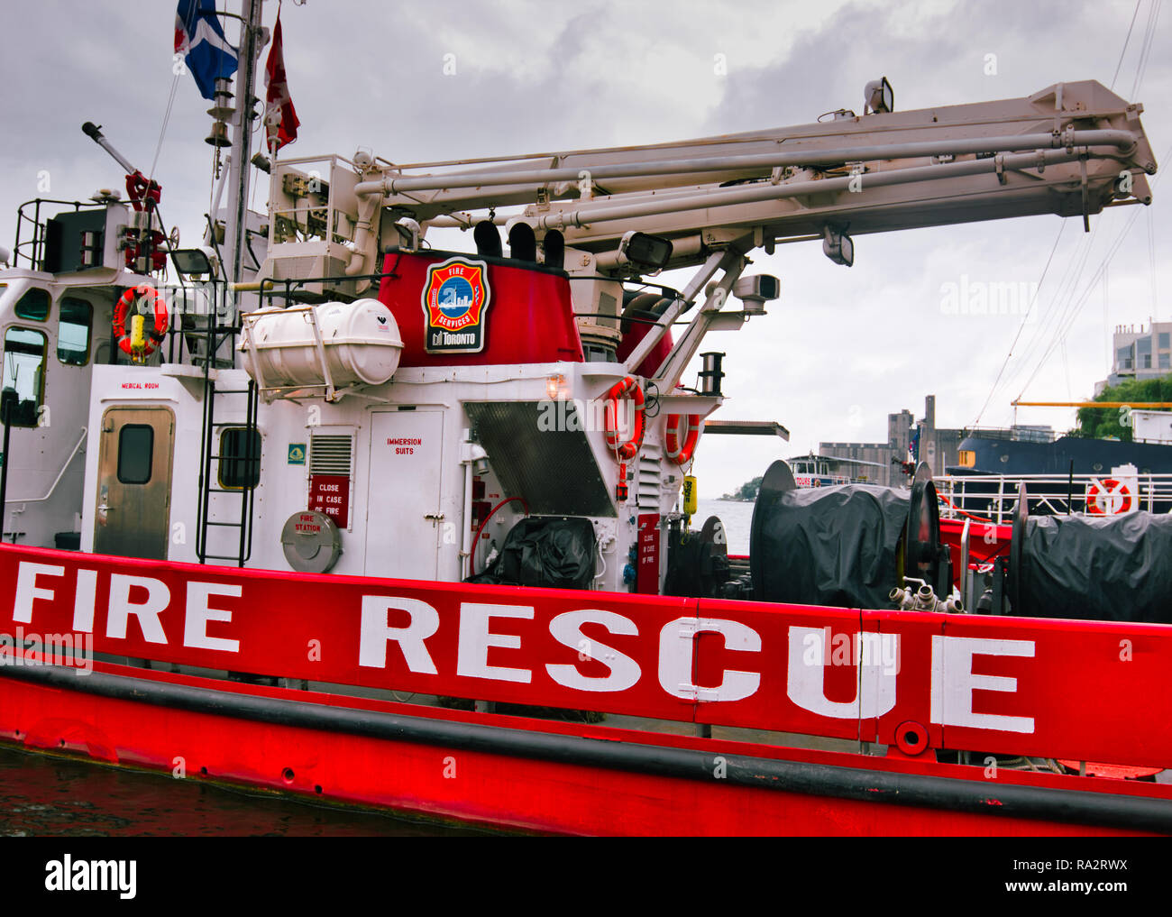 Feuer Boot der Toronto Feuerwehr marine Feuerwehr- und Rettungswesen, Toronto, Ontario, Kanada Stockfoto