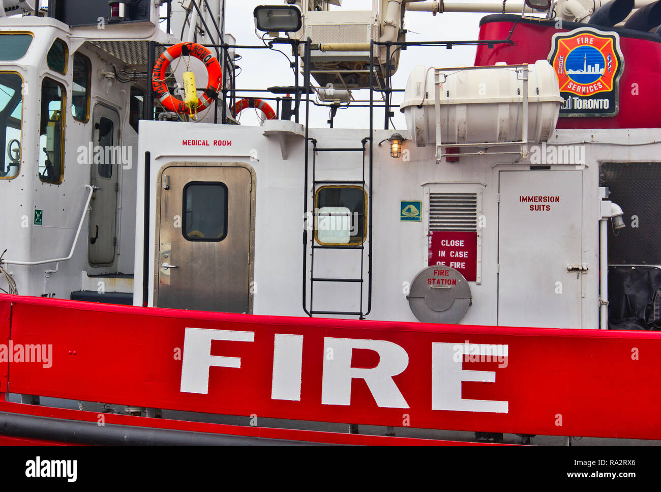 Feuer Boot der Toronto Feuerwehr marine Feuerwehr- und Rettungswesen, Toronto, Ontario, Kanada Stockfoto