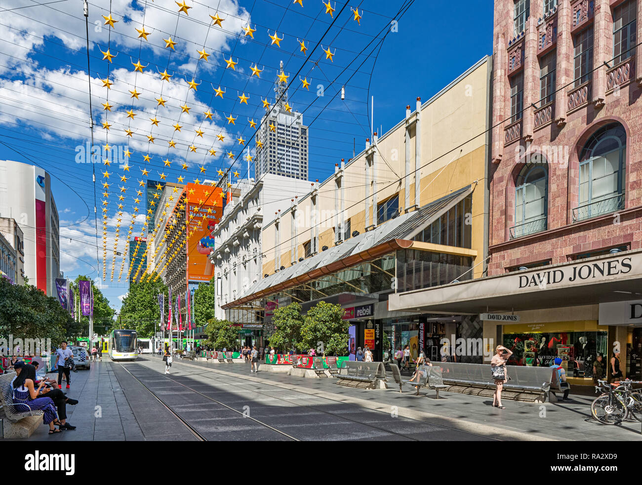 Bourke Street, Melbourne Stockfoto