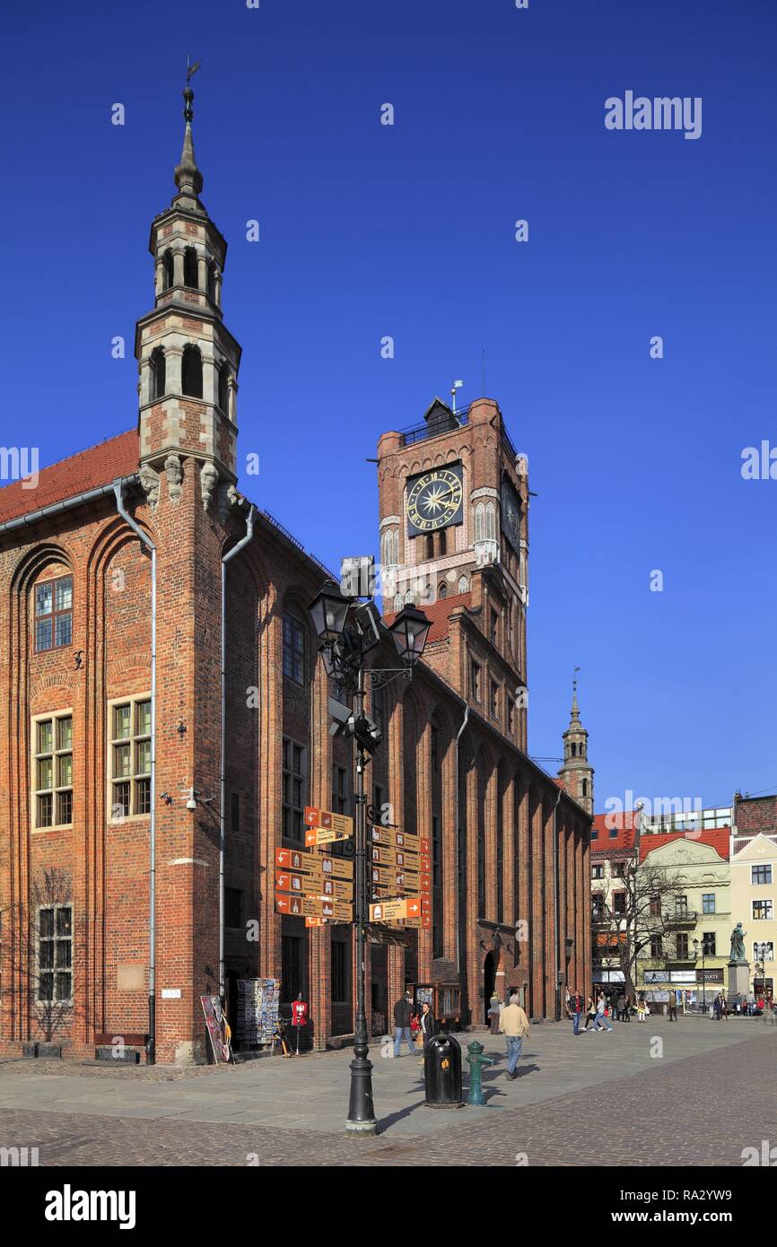 Polska - Großpolen - Torun - Rynek Starego Miasta i Ratusz Polen - Großpolen - Torun - Altstadt Hauptplatz Markt und Rathaus Stockfoto