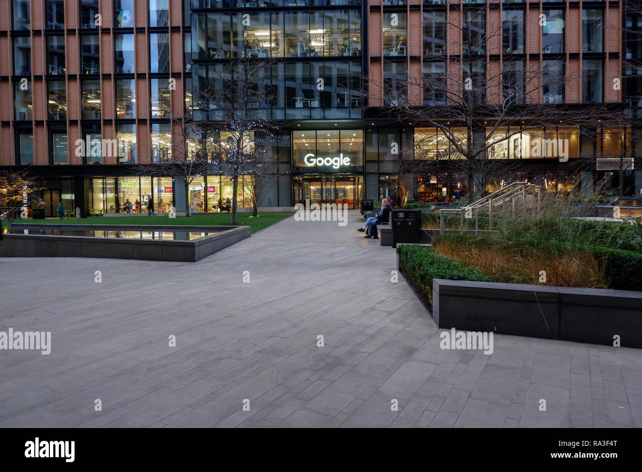 LONDON, England - Dezember, 2018: Google Hauptsitz Niederlassungen in Kings Cross Stockfoto