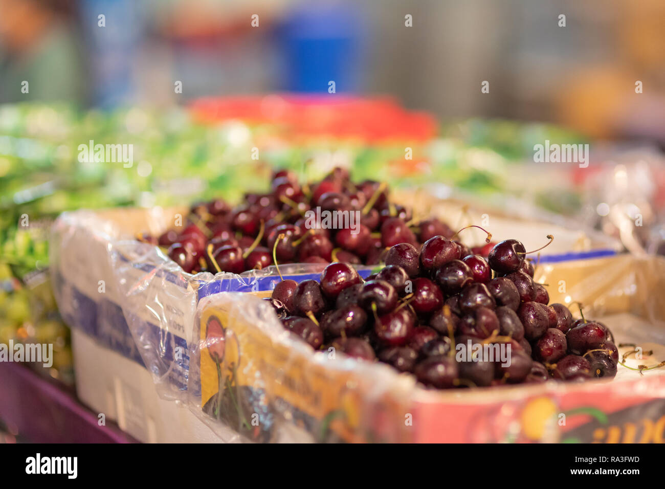 Beeren auf dem Display während der Ferien Stockfoto