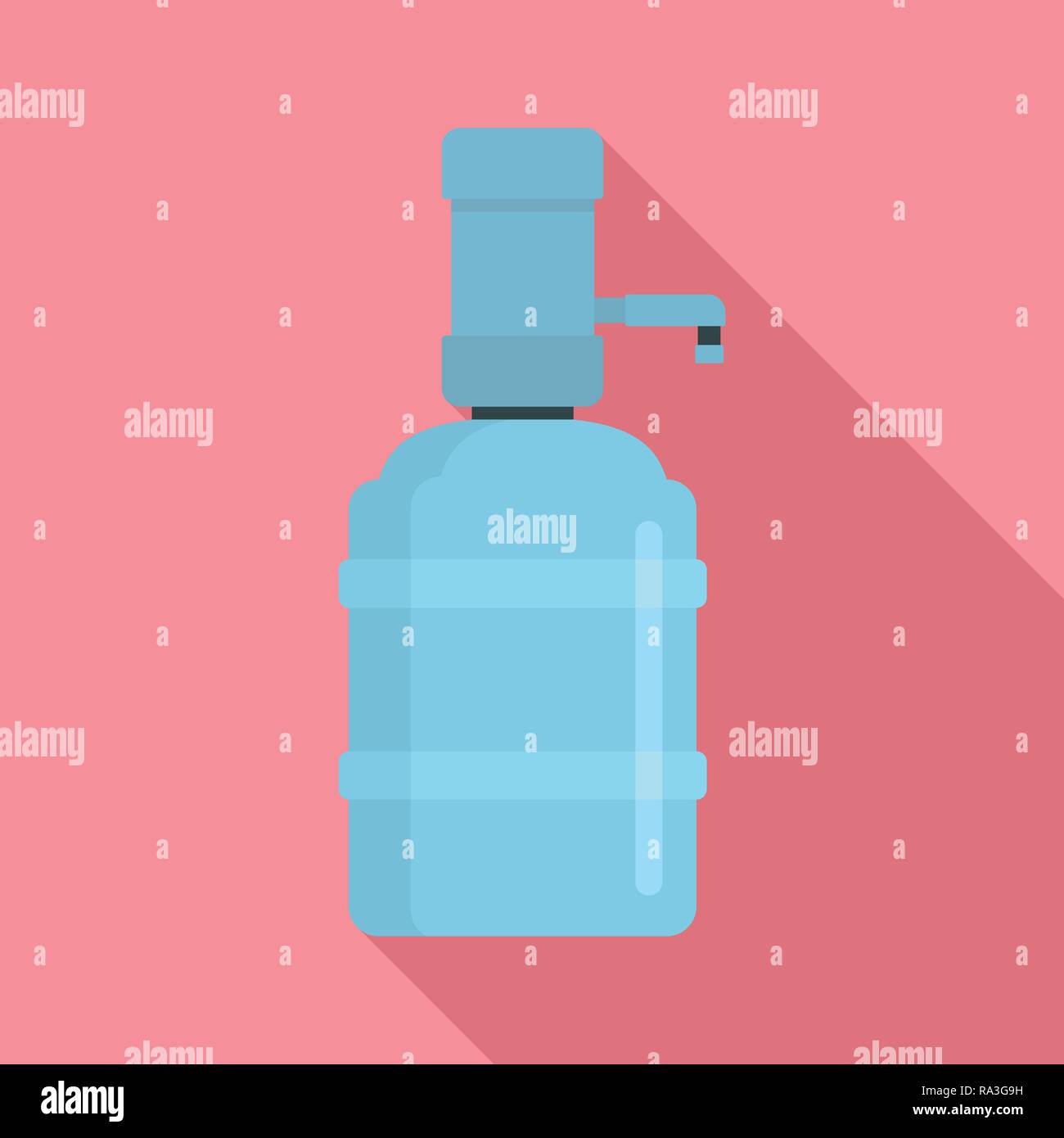 Home Wasserspender Symbol. Flache Abbildung: Startseite Wasserspender vektor Symbol für Web Design Stock Vektor