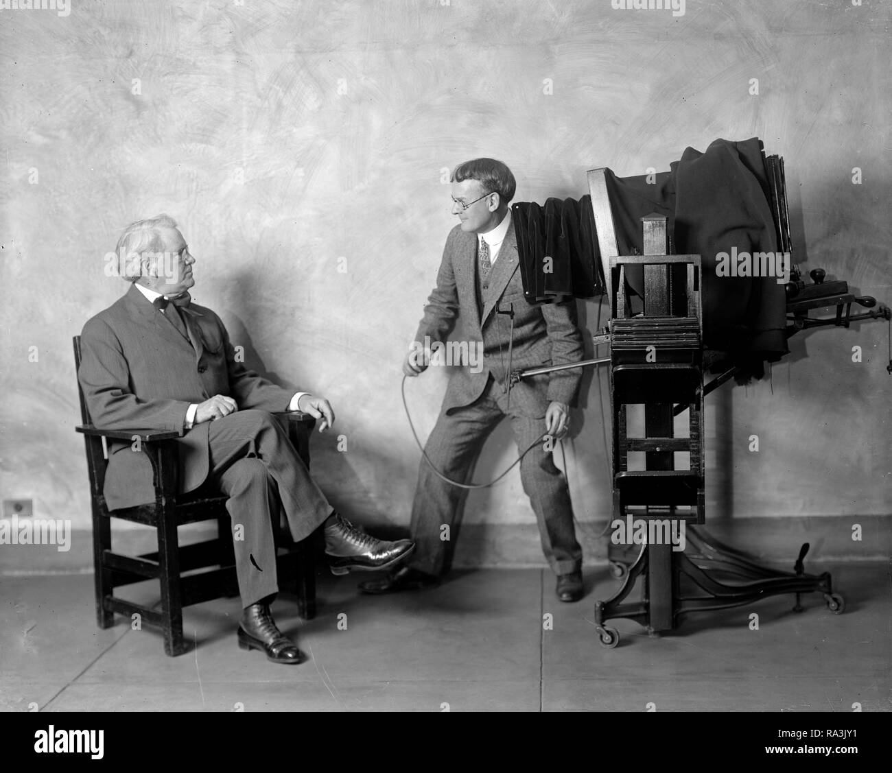 Cliff Berryman gestellt für ein Portrait an der Harris & Ewing Studio Ca. 1900s Stockfoto