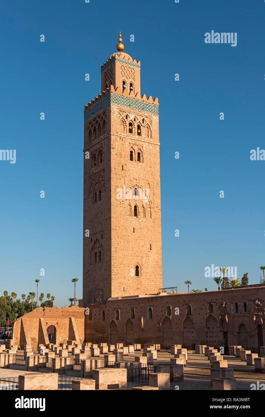 Koutoubia Moschee, Marrakesch, Marokko Stockfoto