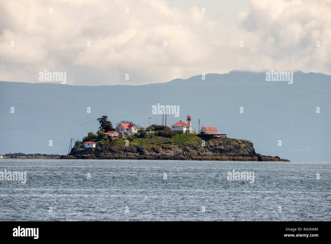 Chrom Insel aus Vancouver Island gesehen. Stockfoto