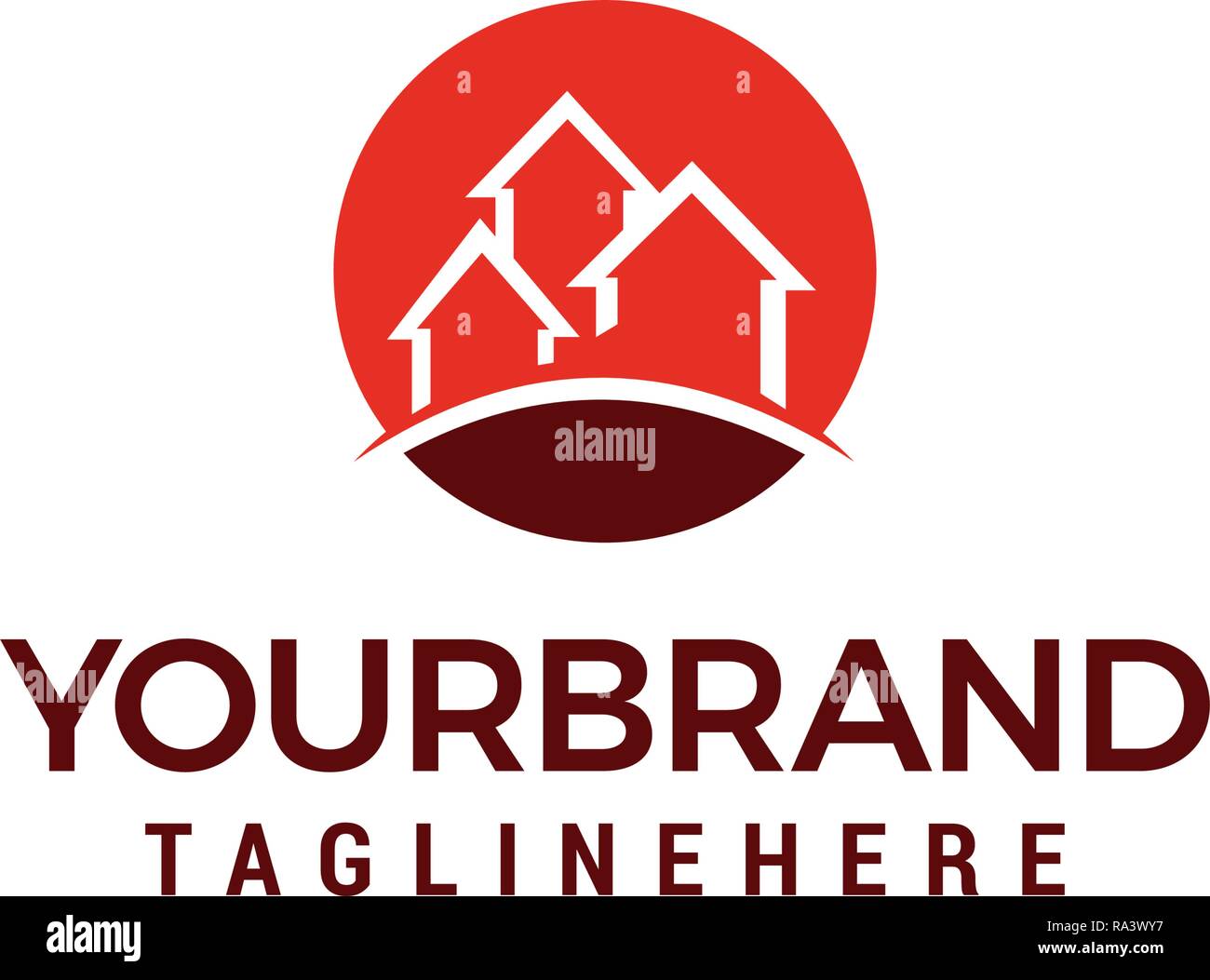 Immobilien Haus Logo Design template Elemente Stock Vektor