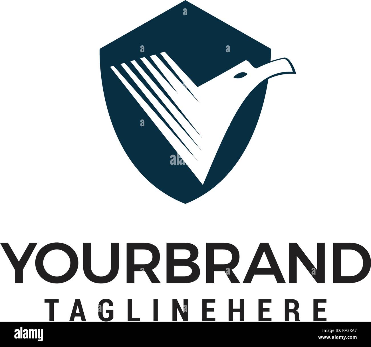 Bird Shield Logo Design Template Stock Vektor