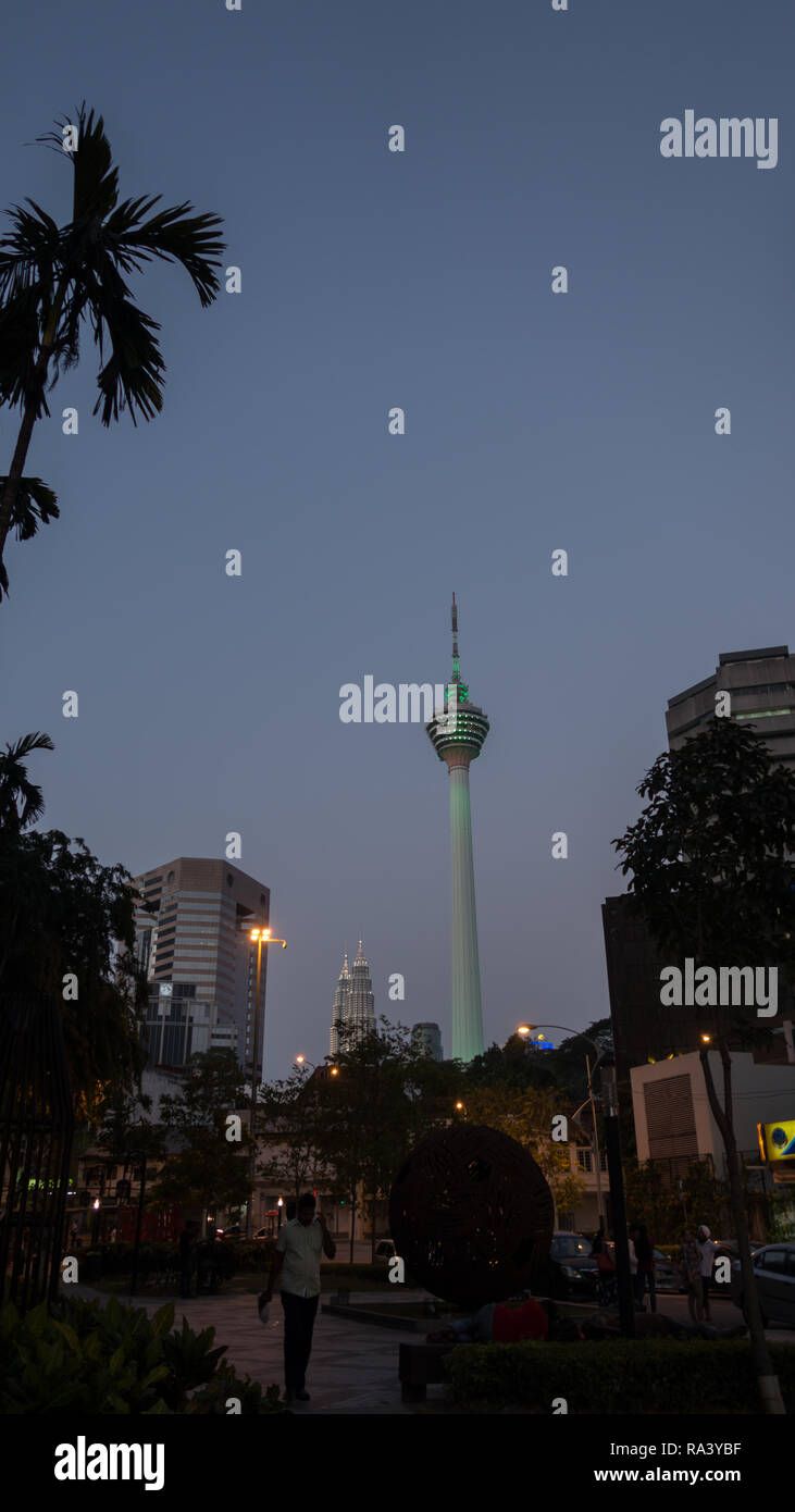 Blick auf die Innenstadt von Kuala Lumpur, Malaysia Stockfoto