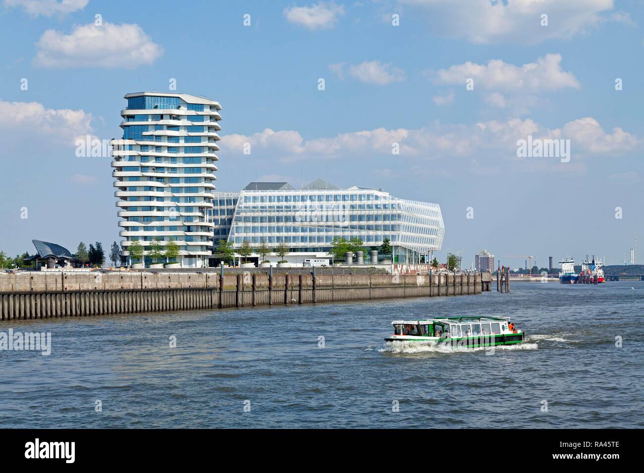 Marco Polo Tower, Unilever Haus, HafenCity, Hamburg, Deutschland Stockfoto