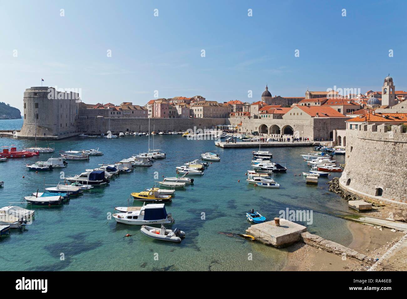 Alten Hafen, Altstadt, Dubrovnik, Kroatien Stockfoto