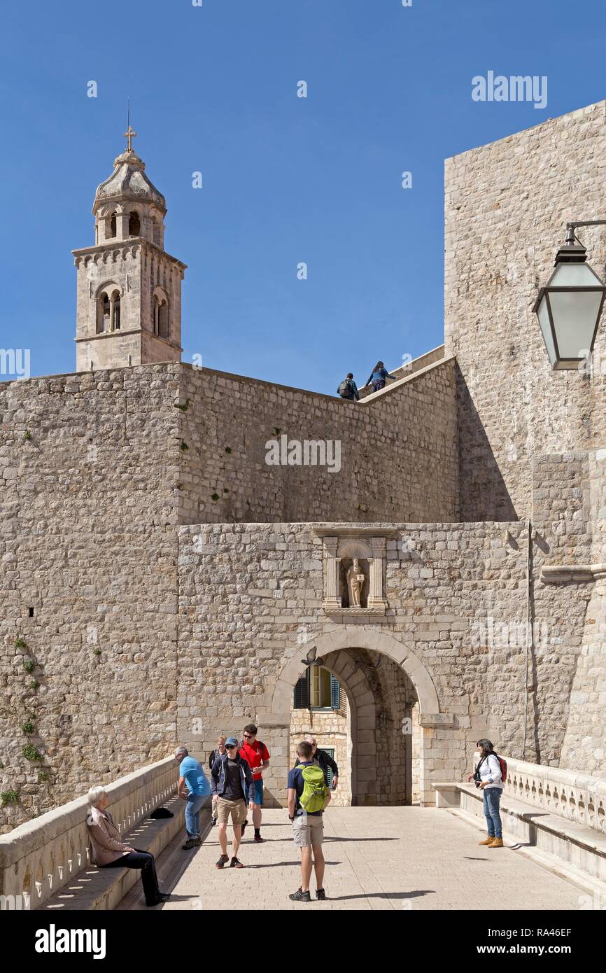 Ploce, Stadtmauer, Altstadt, Dubrovnik, Kroatien Stockfoto