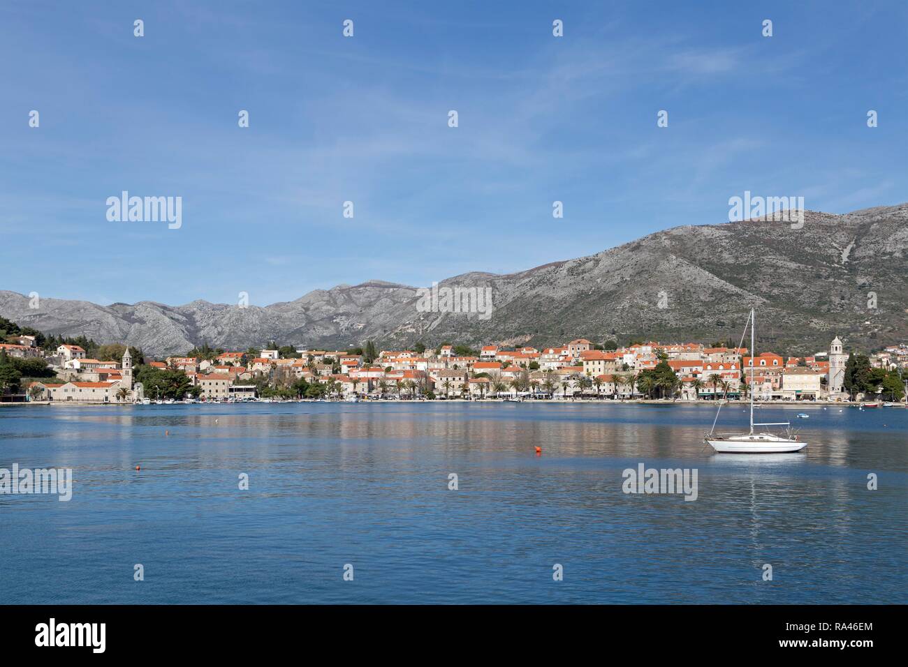 Küstenstadt Cavtat in der Nähe von Dubrovnik, Dalmatien, Kroatien Stockfoto Küstenstadt Cavtat in der Nähe von Dubrovnik, Dalmatien, Kroatien Stockfoto