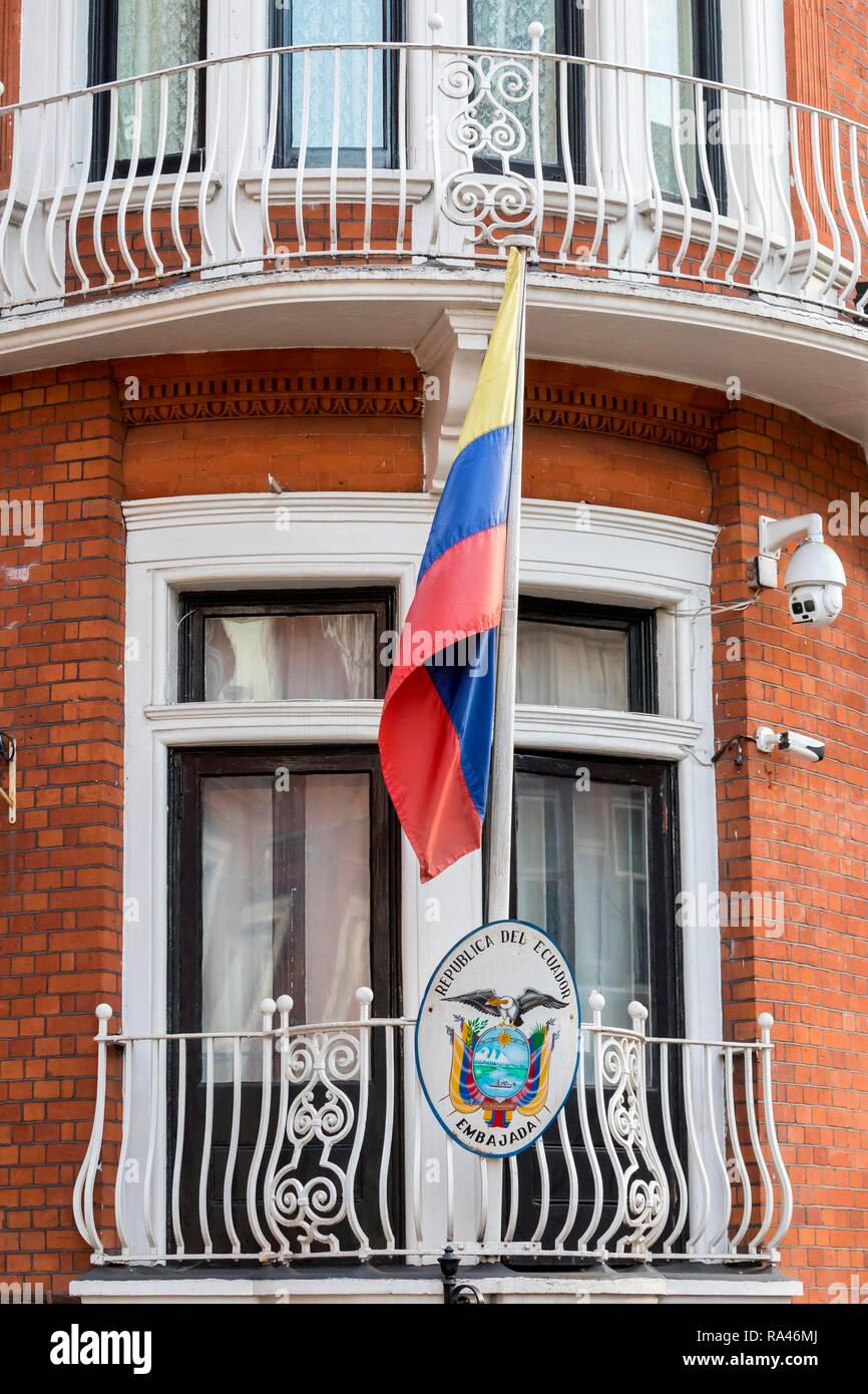 Botschaft von Ecuador, Kensington, London, Vereinigtes Königreich Stockfoto
