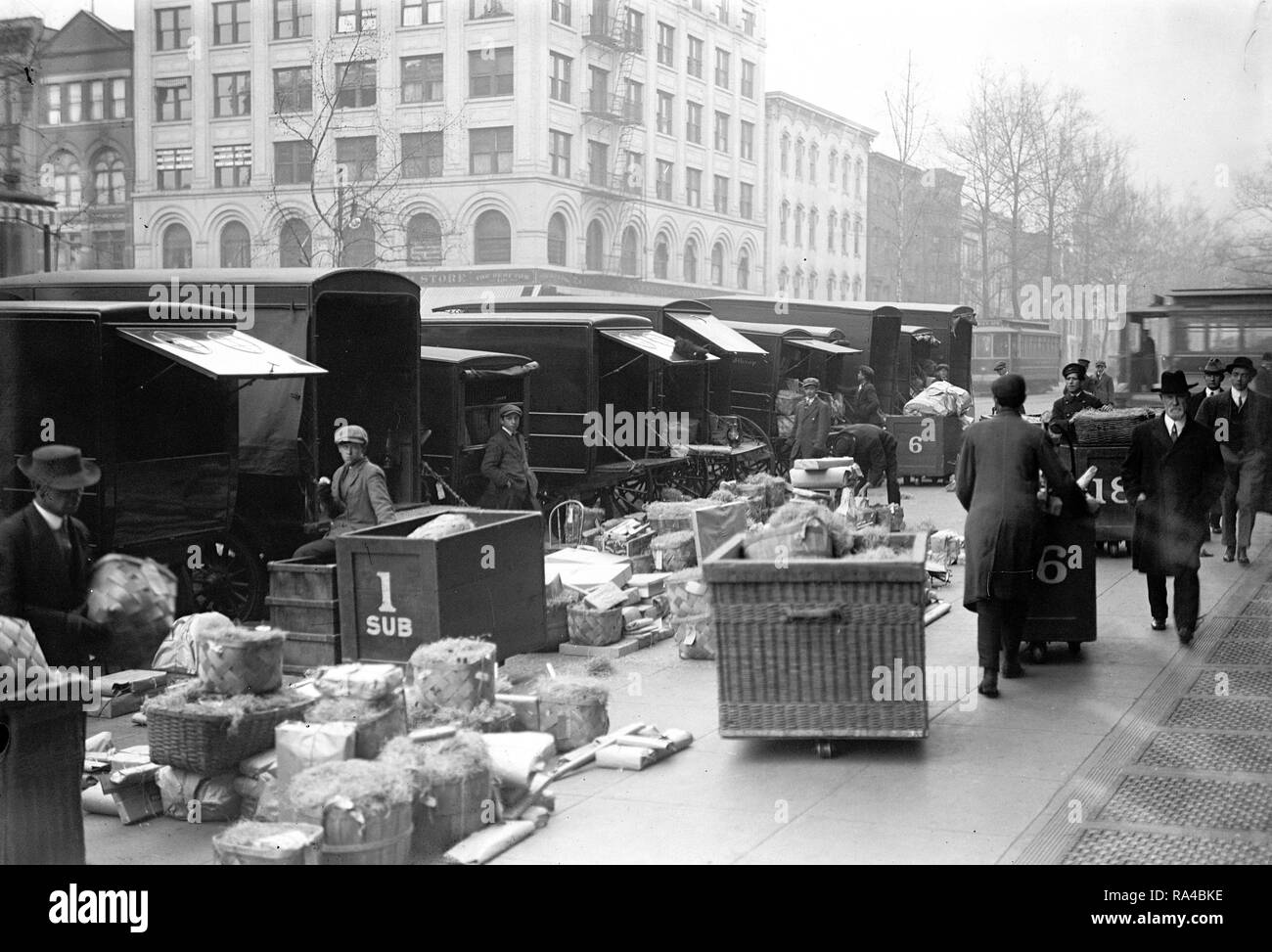 Woodward & Lothrop Kaufhaus Lkw/Woodies Kaufhaus Washington D.C. Ca. 1912 Stockfoto