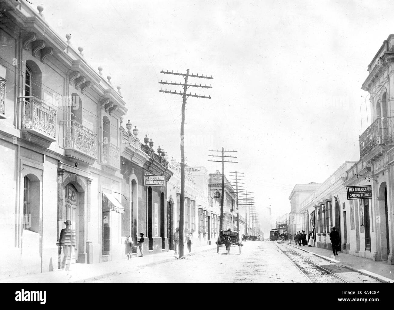 Street Scene Guatemala City Guatemala Ca. 1911 Stockfoto