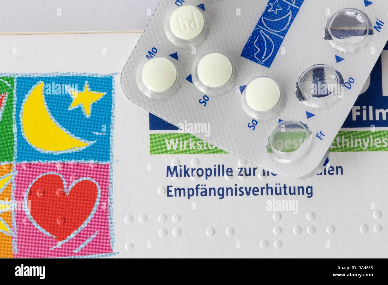 Die Pille, empfängnisverhütende Medikamente, Tabletten, Deutschland Stockfoto