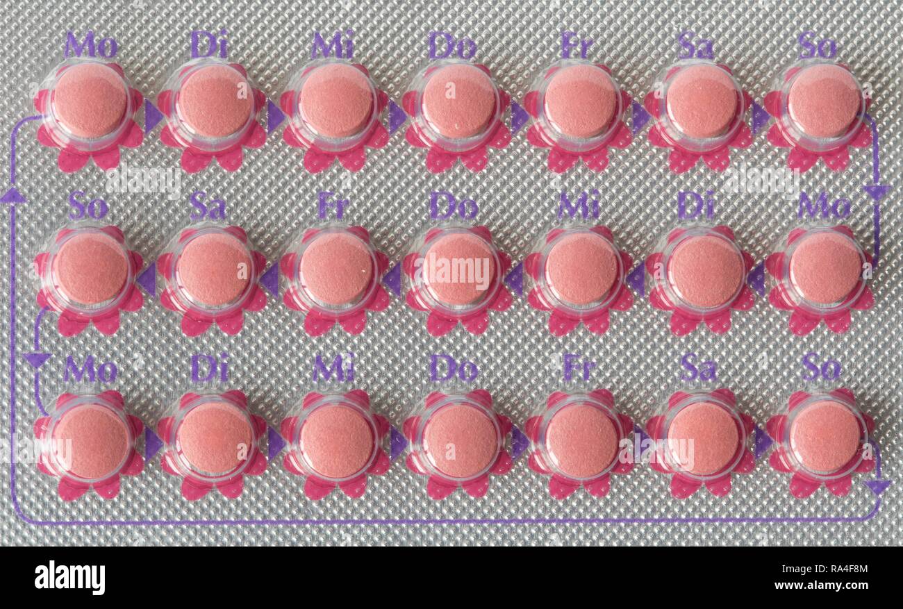 Die Pille, empfängnisverhütende Medikamente, Tabletten, Deutschland Stockfoto