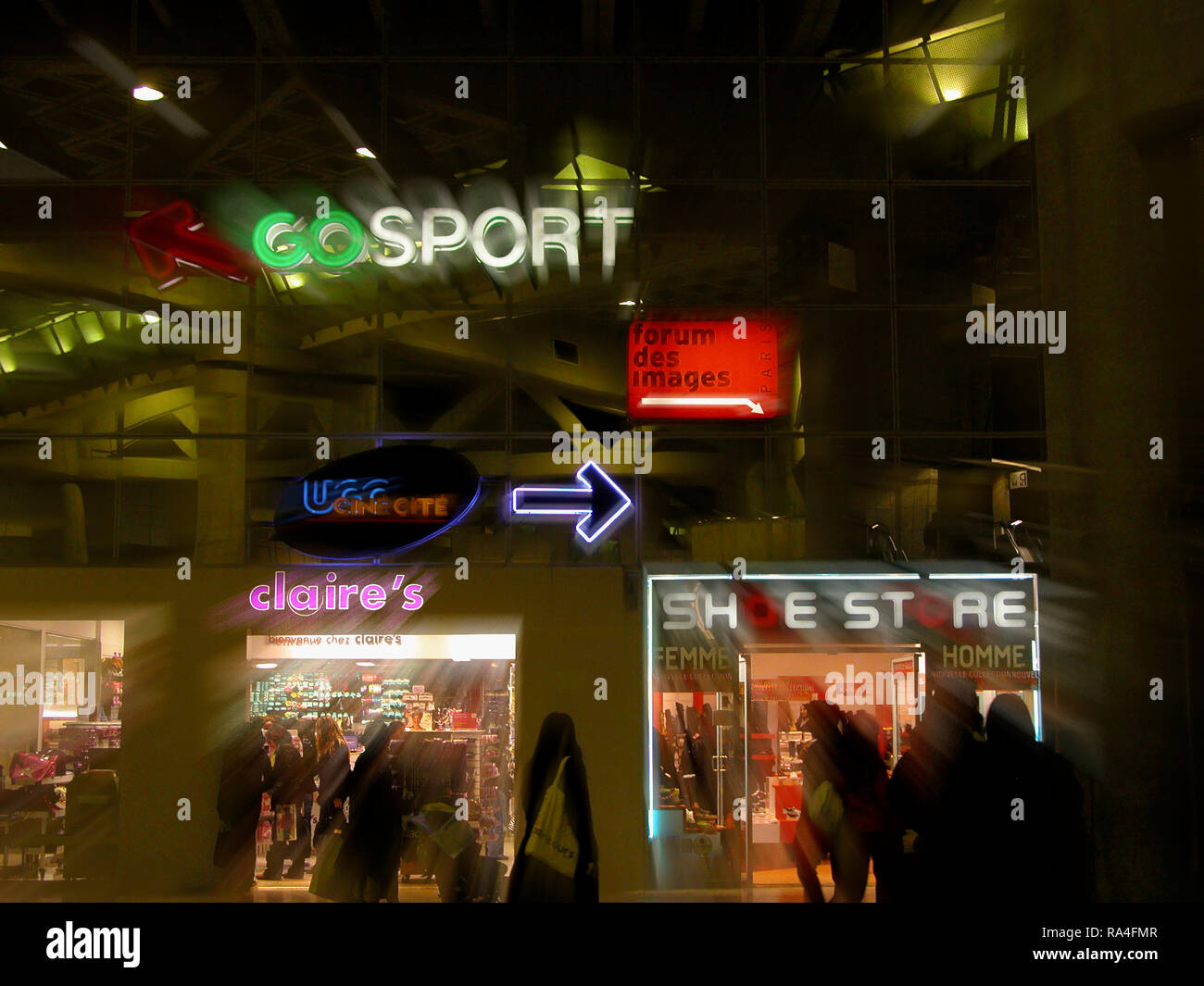 Les Halles metro station Eingangshalle, Paris, Frankreich Stockfoto