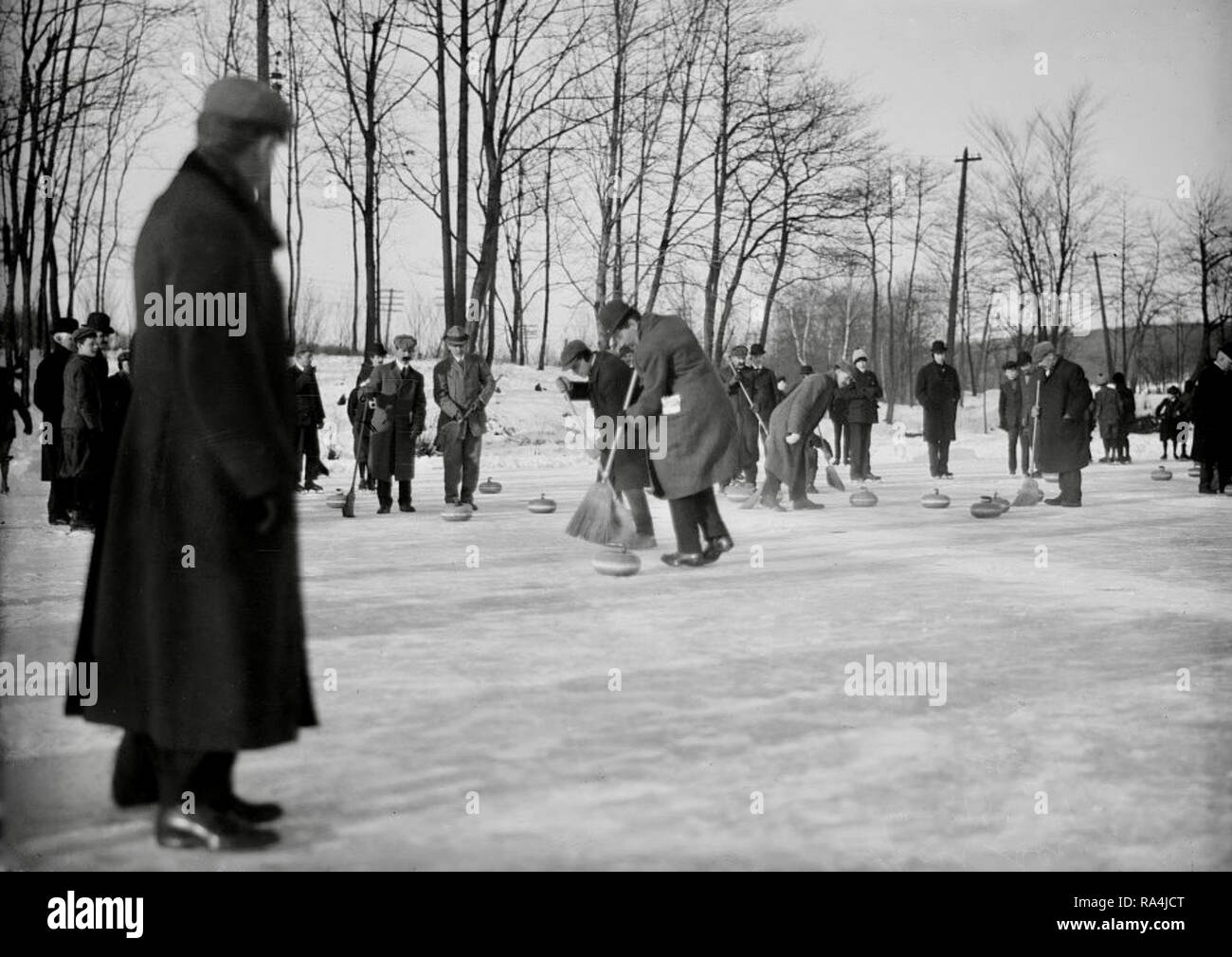 Eisstockschießen, Van Cortlandt Park, New York 1900 Stockfoto